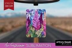 Stained Glass Flowers Air Freshener PNG - Floral PNG Product Image 1