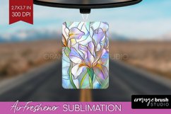Stained Glass Flowers Air Freshener PNG - Floral PNG Product Image 1