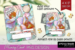 Happy Birthday Money Card PNG - Stained Glass Money Card Product Image 1