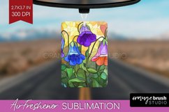 Stained Glass Flowers Air Freshener PNG - Floral PNG Product Image 1
