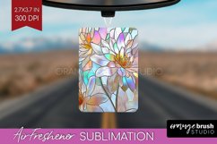 Stained Glass Flowers Air Freshener PNG - Floral PNG Product Image 1
