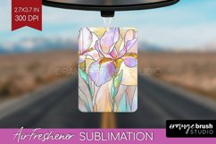 Stained Glass Flowers Air Freshener PNG - Floral PNG Product Image 1