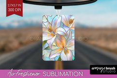 Stained Glass Flowers Air Freshener PNG - Floral PNG Product Image 1