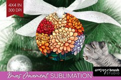 Stained Glass Flowers Ornament PNG - Floral PNG Sublimation Product Image 1