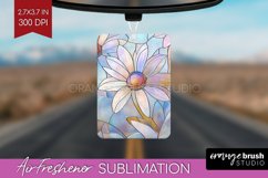 Stained Glass Flowers Air Freshener PNG - Floral PNG Product Image 1
