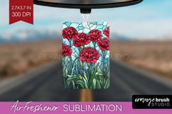 Stained Glass Flowers Air Freshener PNG - Floral PNG Product Image 1