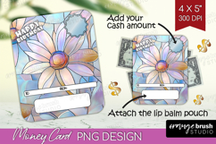 Happy Birthday Money Card PNG - Stained Glass Money Card Product Image 1