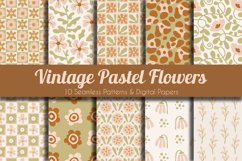 Vintage Pastel Flowers Seamless Patterns Product Image 1