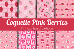 Coquette Pink Berries Seamless Patterns &amp; Digital Papers Product Image 1