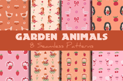 Garden Animals Seamless Patterns &amp; Digital Papers Product Image 1