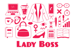 Lady Boss Doodles PNG Clipart Product Image 1