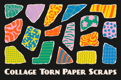Collage Torn Paper Scraps PNG Clipart Product Image 1