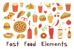 Fast Food Elements PNG Clipart Product Image 1