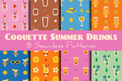Coquette Summer Drinks Seamless Patterns &amp; Papers Product Image 1