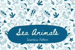 Sea Animals Seamless Pattern &amp; Digital Paper Product Image 1