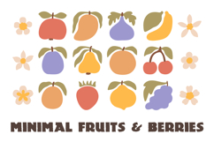 Minimal Fruits &amp; Berries PNG Clipart Product Image 1