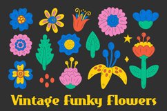 Vintage Funky Flowers Summer PNG Clipart Product Image 1