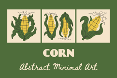 Corn Abstract Minimal Art Set PNG JPG Product Image 1