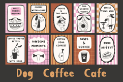 Dog &amp; Coffee Vintage Cafe Poster Set Product Image 1