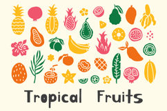 Tropical Fruits Abstract Shapes PNG Clipart Product Image 1