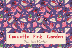 Coquette Pink Garden Seamless Pattern &amp; Digital Paper Product Image 1