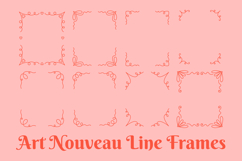 Art Nouveau Line Frames PNG Clipart Product Image 1