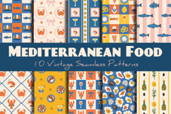 Mediterranean Food Vintage Seamless Patterns &amp; Papers Product Image 1