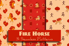Fire Horse 2026 Chinese New Year Seamless Patterns &amp; Papers Product Image 1