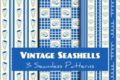 Vintage Seashell Seamless Patterns &amp; Digital Papers Product Image 1