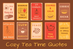 Cozy Tea Time Quotes Vintage Posters Product Image 1