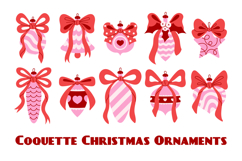 Coquette Christmas Ornaments PNG Clipart Product Image 1