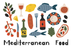 Mediterranean Food Cut Out PNG Clipart Product Image 1