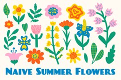 Naive Summer Flowers PNG Clipart Product Image 1