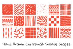 Hand Drawn Christmas Square Shapes Product Image 1