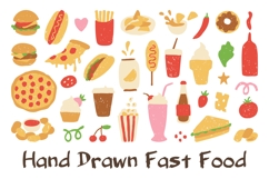 Hand Drawn Fast Food PNG Clipart Product Image 1