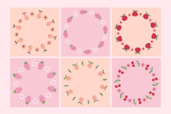 Fruit &amp; Berry Wreath Frames PNG Product Image 1