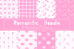 Romantic Doodle Seamless Patterns &amp; Papers Product Image 1