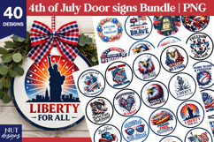 4th of July door sign Patriotic bundle Independence day Product Image 1