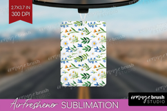 Summer Flowers Air Freshener PNG - Floral PNG Sublimation Product Image 1