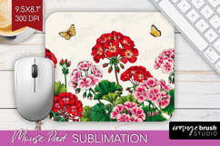 Summer Flowers Mouse Pad Sublimation - Floral Mousepad PNG Product Image 1
