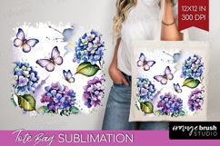 Summer Flowers Tote Bag - Floral Tote Bag PNG Sublimation Product Image 1