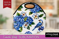 Summer Flowers Lunch Bag - Floral Lunch Bug PNG Sublimation Product Image 1