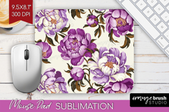 Summer Flowers Mouse Pad Sublimation - Floral Mousepad PNG Product Image 1