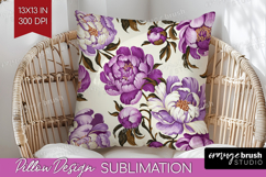 Summer Flowers Pillow Sublimation - Floral Pillow Cover PNG Product Image 1