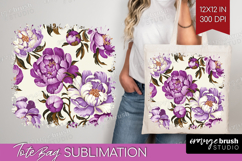 Summer Flowers Tote Bag - Floral Tote Bag PNG Sublimation Product Image 1
