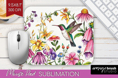Summer Flowers Mouse Pad Sublimation - Floral Mousepad PNG Product Image 1