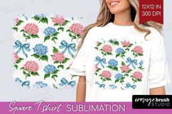 Summer Flowers Square Tshirt Background - Floral PNG Product Image 1