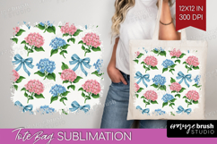 Summer Flowers Tote Bag - Floral Tote Bag PNG Sublimation Product Image 1
