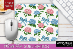 Summer Flowers Mouse Pad Sublimation - Floral Mousepad PNG Product Image 1