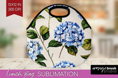 Summer Flowers Lunch Bag - Floral Lunch Bug PNG Sublimation Product Image 1